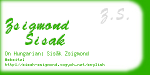 zsigmond sisak business card